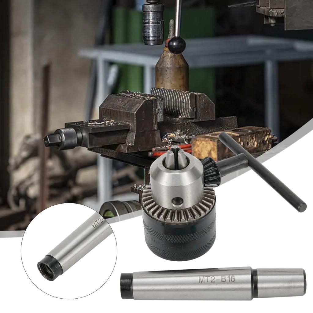 5/64\'\' To 1/2\'\' Drill Chuck Tool With MT2 Morse Taper Arbor and Key For Lathe