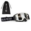 NAFEIB Motocross Goggles with Storage Bag Anti-UV Windproof Dustproof Dirt Bike ATV Off-Road Racing Goggles for Men Women