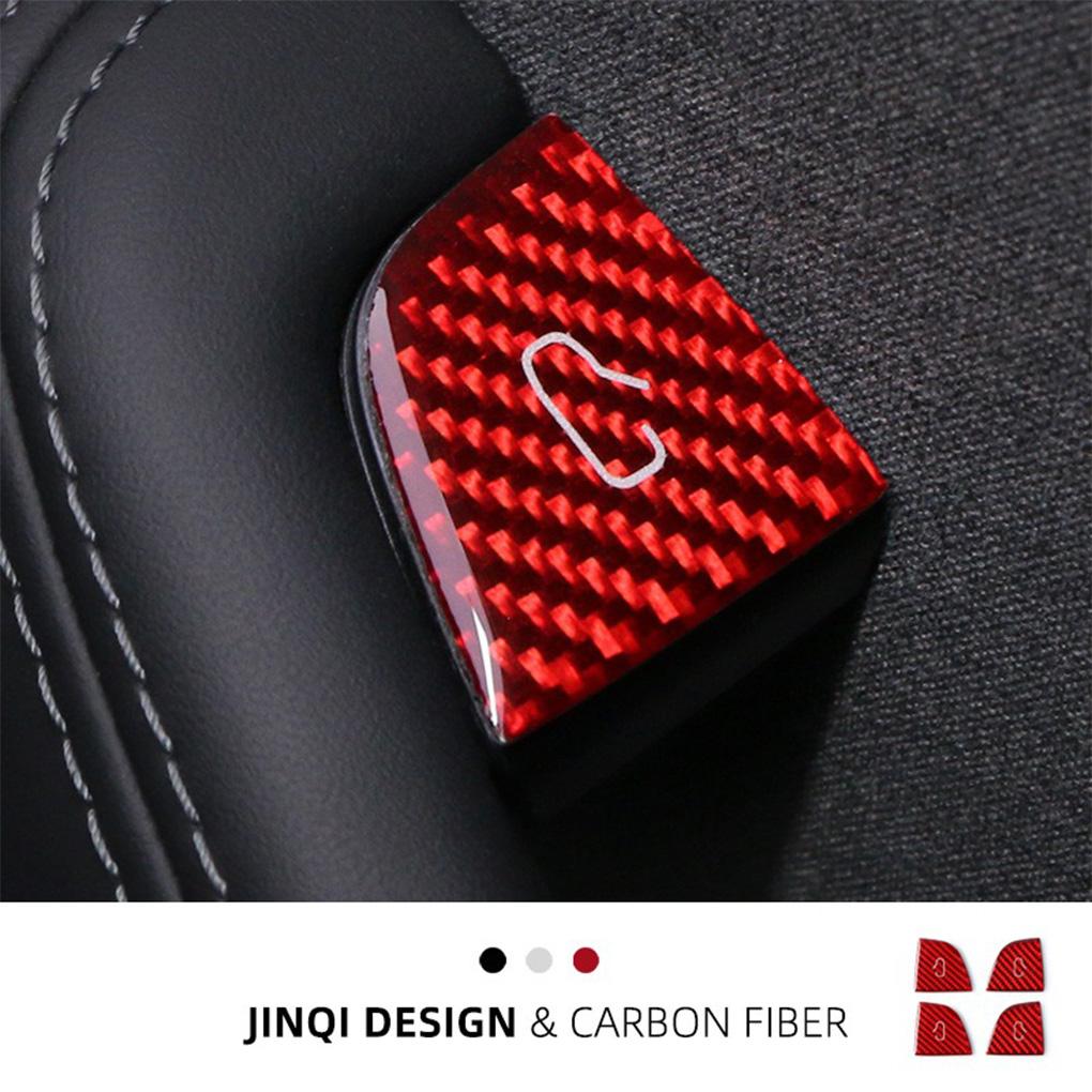 Door Switch Button Sticker For Tesla Model 3 Y Juniper Carbon Fiber Car Interior Door Switch Button Trim Accessories 2019-2025