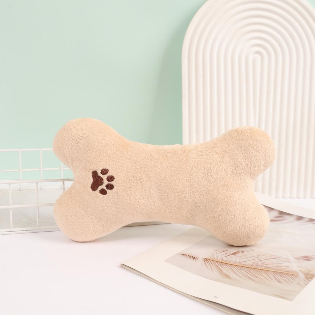Pet Pillow Chew Toy - Bone Shape Plush Dog Cat Toy, Non-Toxic Soft Chew Resistant Pillow Toy for Puppies Kittens,