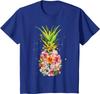 Pineapple Flowers Women Aloha Hawaii Vintage Floral T-Shirt Graphic T Shirts Casual Cotton Daily Four Seasons Tees