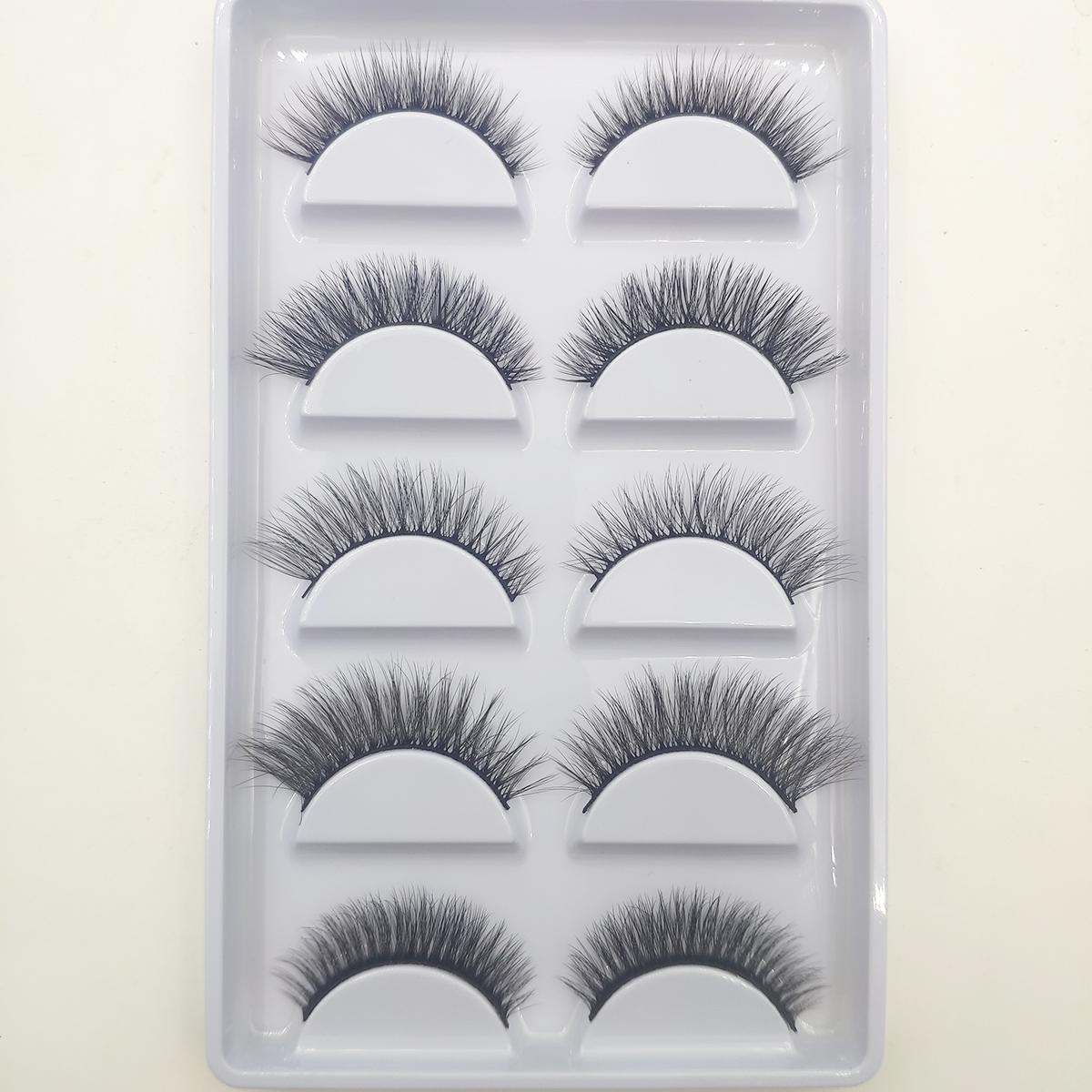 33 стиля 10/50/100 коробок 5 пар натуральных 3D норковых накладных ресниц для макияжа — фото 17