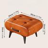 Foldable Foot Stool Extra Thick PU Leather & High-Density Foam, Portable Ottoman for Living Room/Bedroom/Office, Non-Slip Base