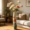 Handmade Face Bud Vase Bohemian Girls Face Ceramic Vase Cute Hand Painted Character Flower Plant Holder for Bathroom Living Room Shelf Home Decor