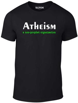 T-shirt da uomo ateismo Uomo Donna Magliette Top - Divertente Religione Ateo Dio Dawkins Credo Profeta