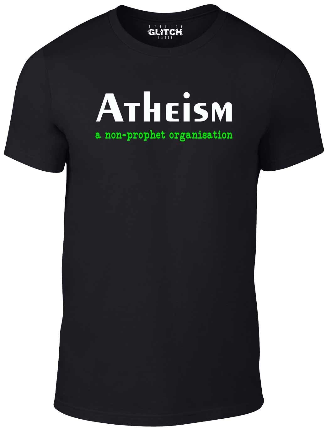 Atheism Men s T-Shirt Mens Womens Tees Top - Funny Religion Atheist God Dawkins Belief Prophet M