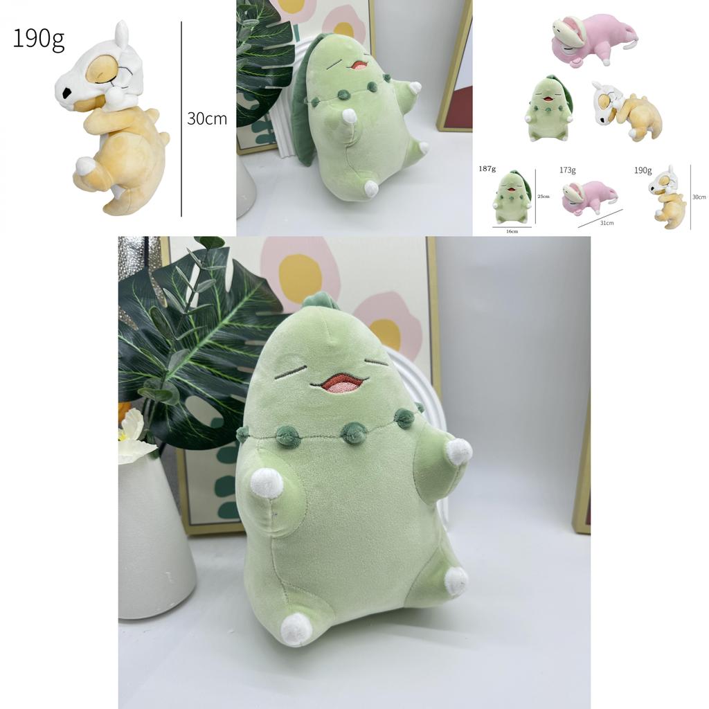 Pokemon Slowpoke Cubone Chikorita Sleep Series Plush Toys With Pp Cotton Fill For Kids And Bedroom Decor