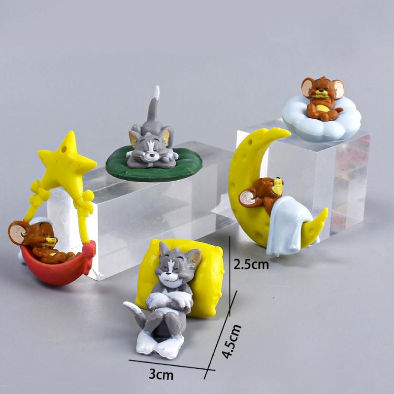 Sleep And Tom Jerry Pvc Animal Action Figures Model Toy Cartoon Decoration Gifts