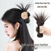Retro Rose Feather Bun Clip Hair Styling Tool