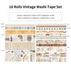 PBM Set of Retro Vintage Masking Tape That Can Be Used for Any Purpose or 18-roll Mood.