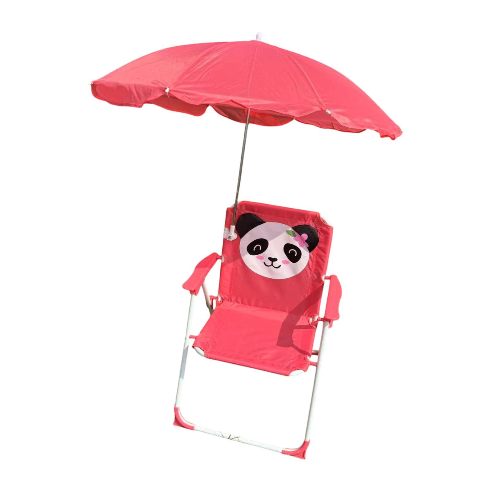 

Beach Chair Backpacking recliner with Umbrella Stable Backrest Fun Outdoor Seating Camping Chair for Beach Baby червоний