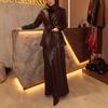 2026 autumn new European and American women's clothing cross-border long-sleeved waist suit top high waist hip skirt two-piece set