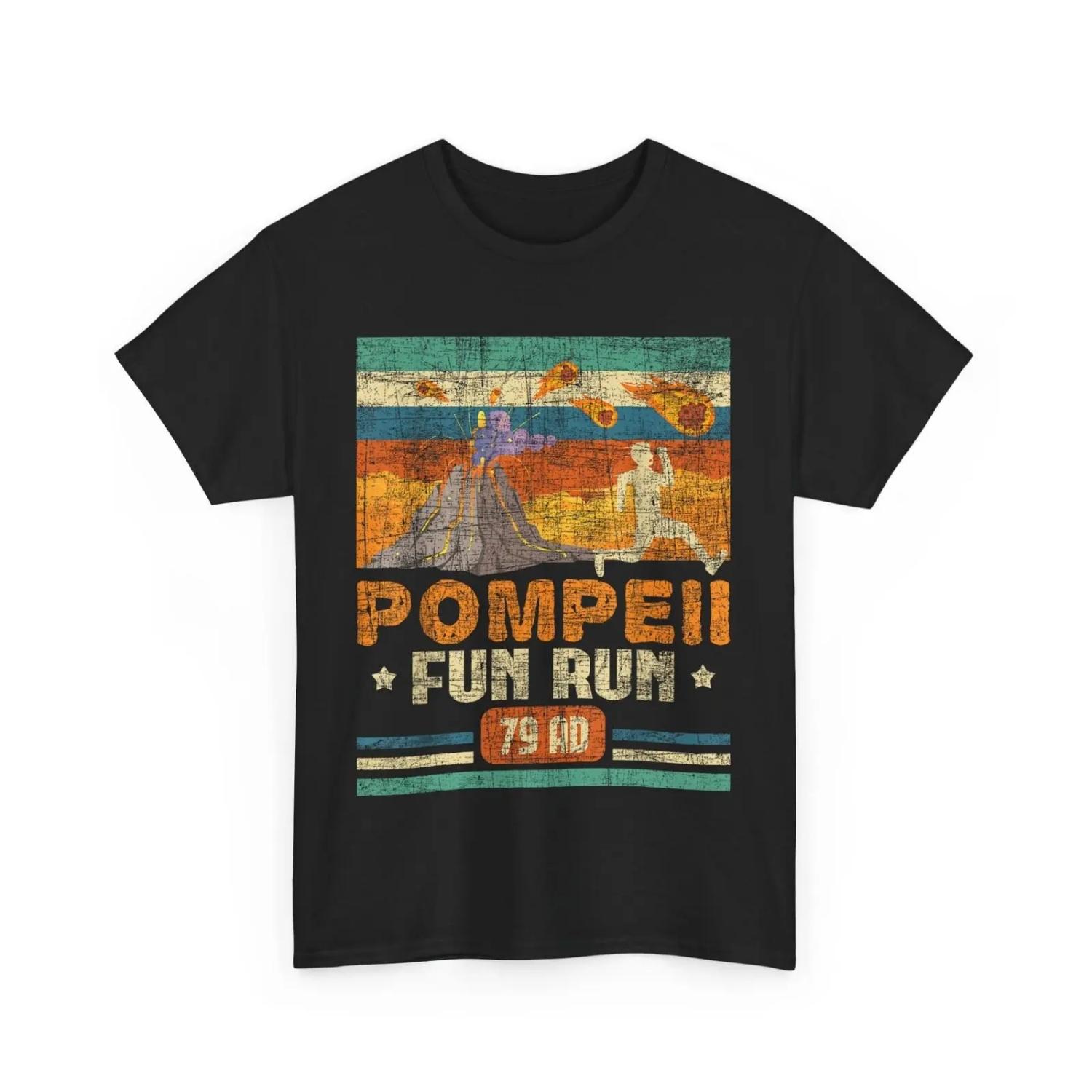 Pompeii Fun Run Geography Volcanologist Volcanology Funny Volcano T Shirt S