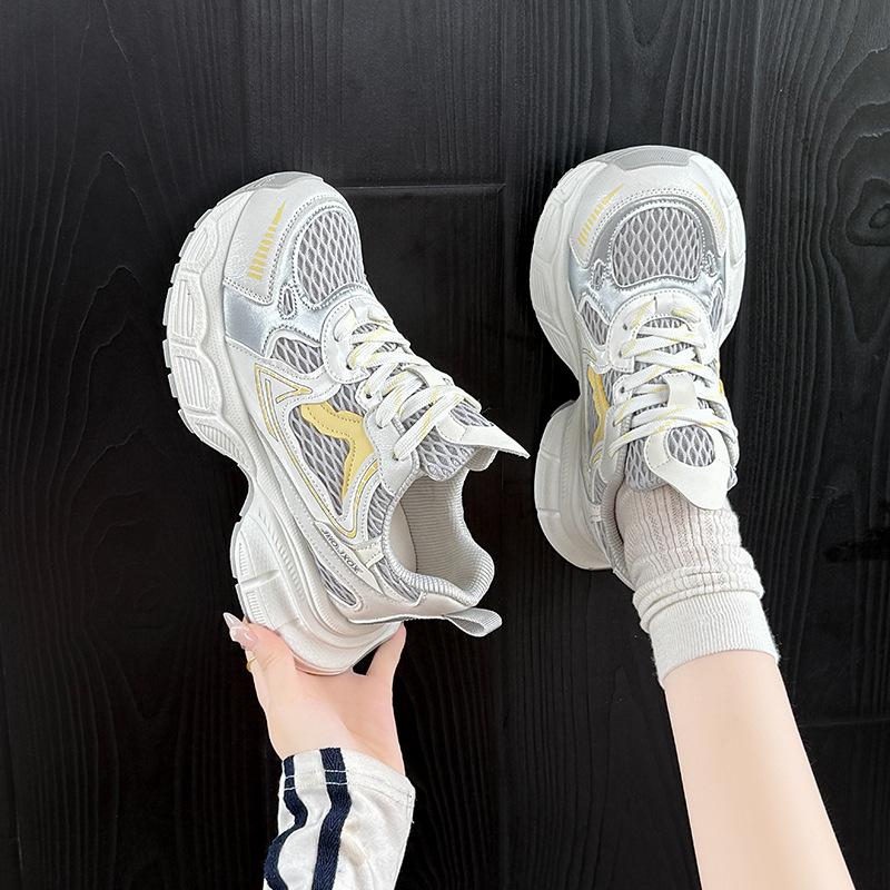 Popular women's breathable 2025 new spring platform versatile niche casual shoes sports women's shoes