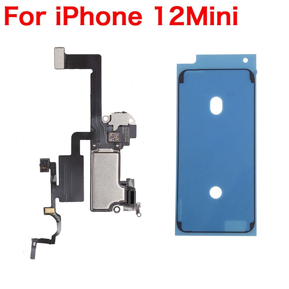 Ear Speaker + Waterproof Adhesive With Flex Cable For iPhone X XR XS 11 12 Mini Pro Max Top Front Loud Speaker Replacement
