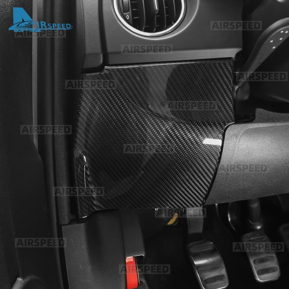 Real Dry Hard Carbon Fiber For Abarth 595/695/595C/695C Fiat 500/500c 2016-2024 Fiat 500e 12-19 Car Cab Dashboard Under Panel
