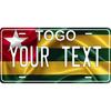 Custom Togo Flag Metal Sign Waterproof Wall Decor Personalized Tin Plaque Ornament