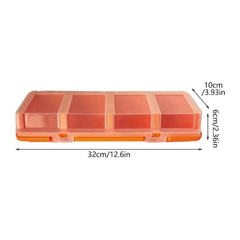 Hardware Tool Storage Box, Multi-Compartment Transparent Tool Organizer for Screws, Nuts and Small Fasteners