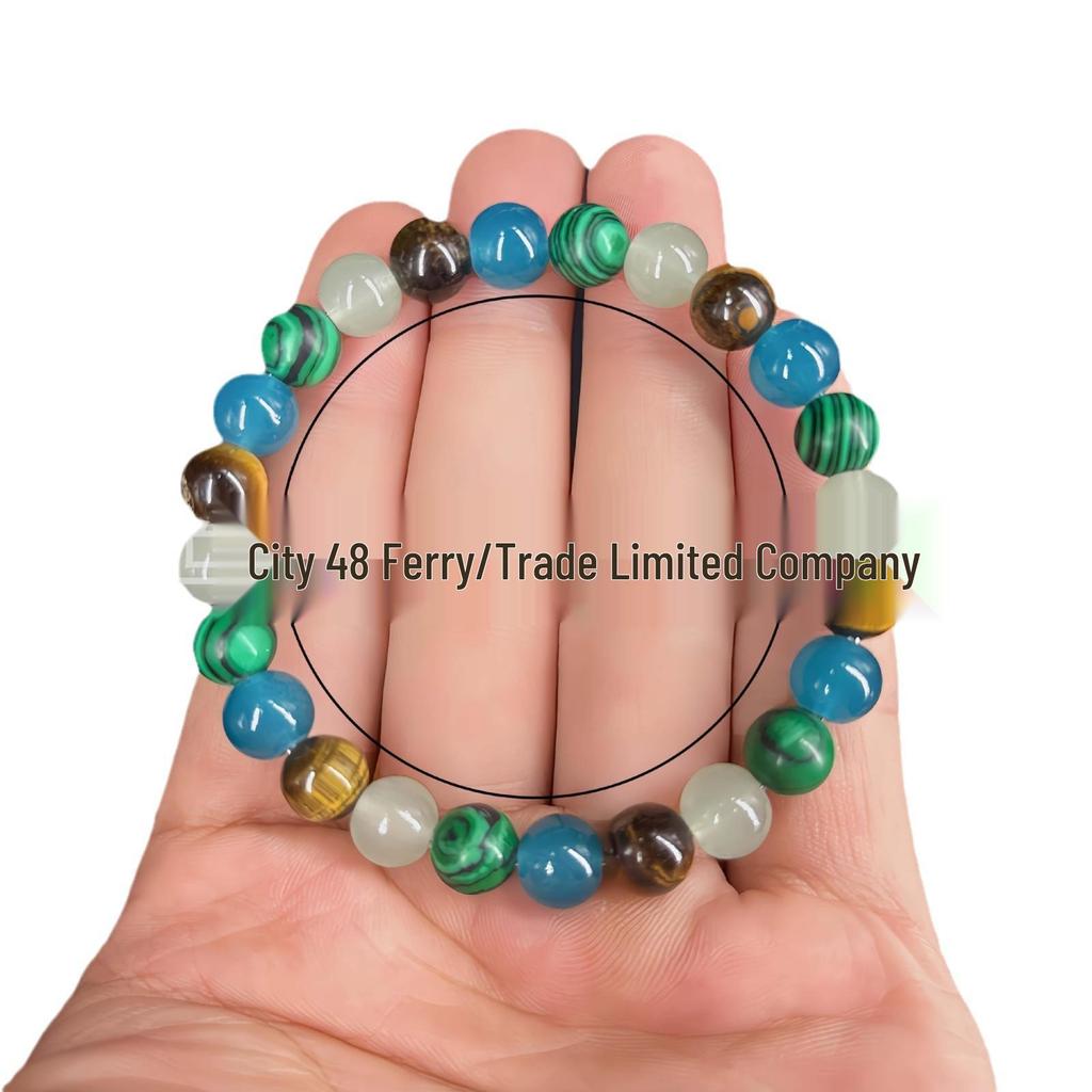 Unisex Malachite & Tiger Eye Wealth-Attracting Bracelet