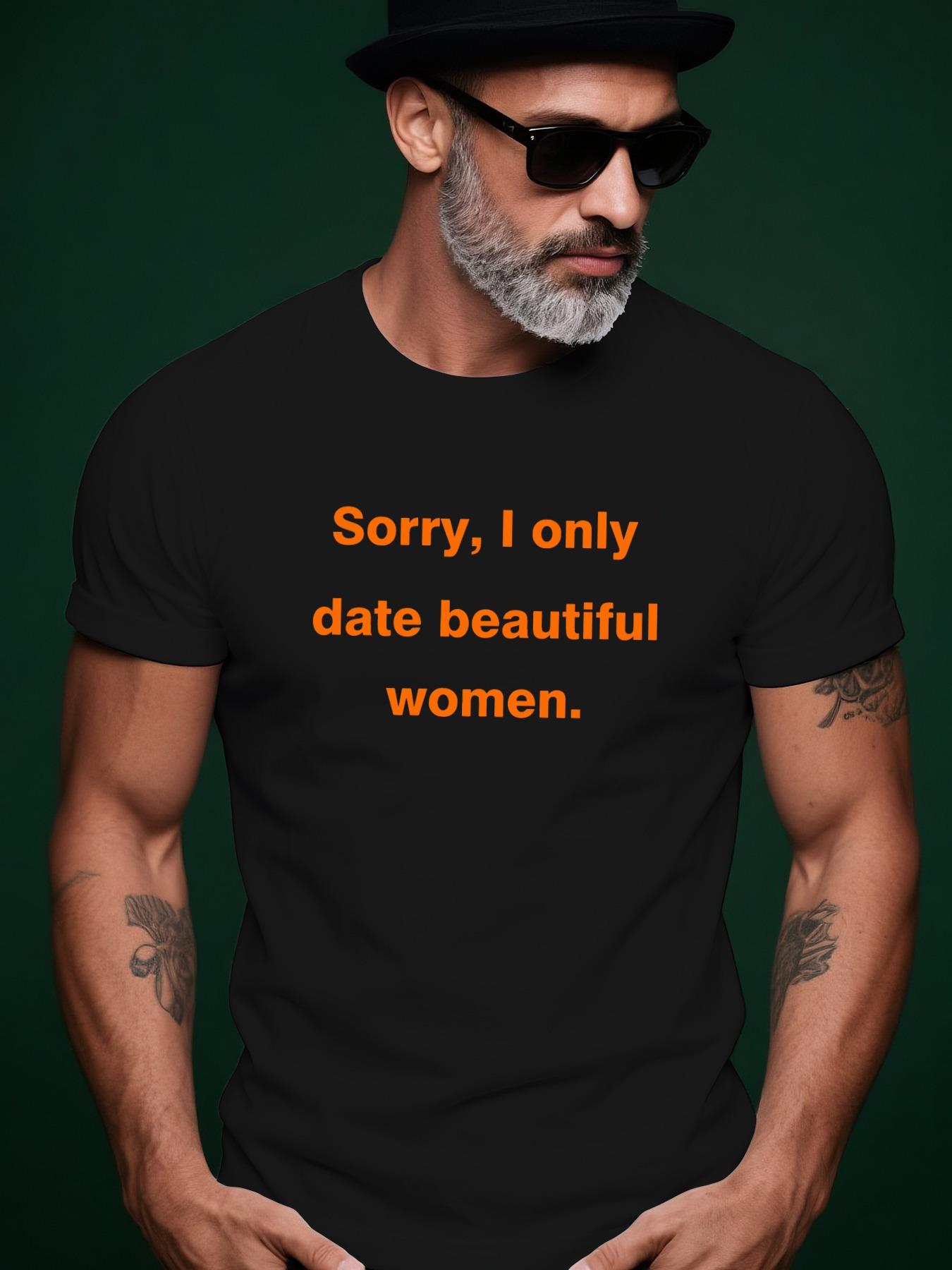 Summer Casual Short-Sleeve Tshirt with a SORRY Graphic ... XXL