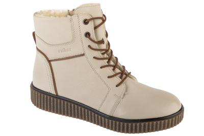 Booties, Damen beige Schnürschuhe