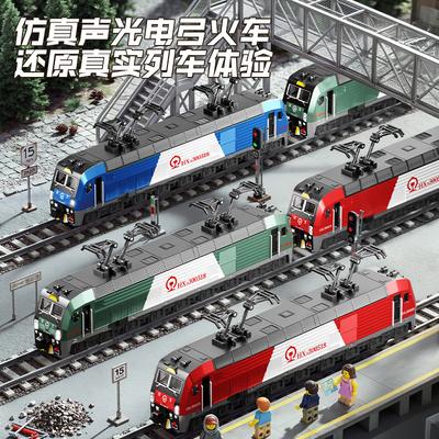 Simulation Electric Train Toy Inertia Driving Track Car Kids Train Toy With Lights, Sound Effects And Opening Doors For Boy Gift