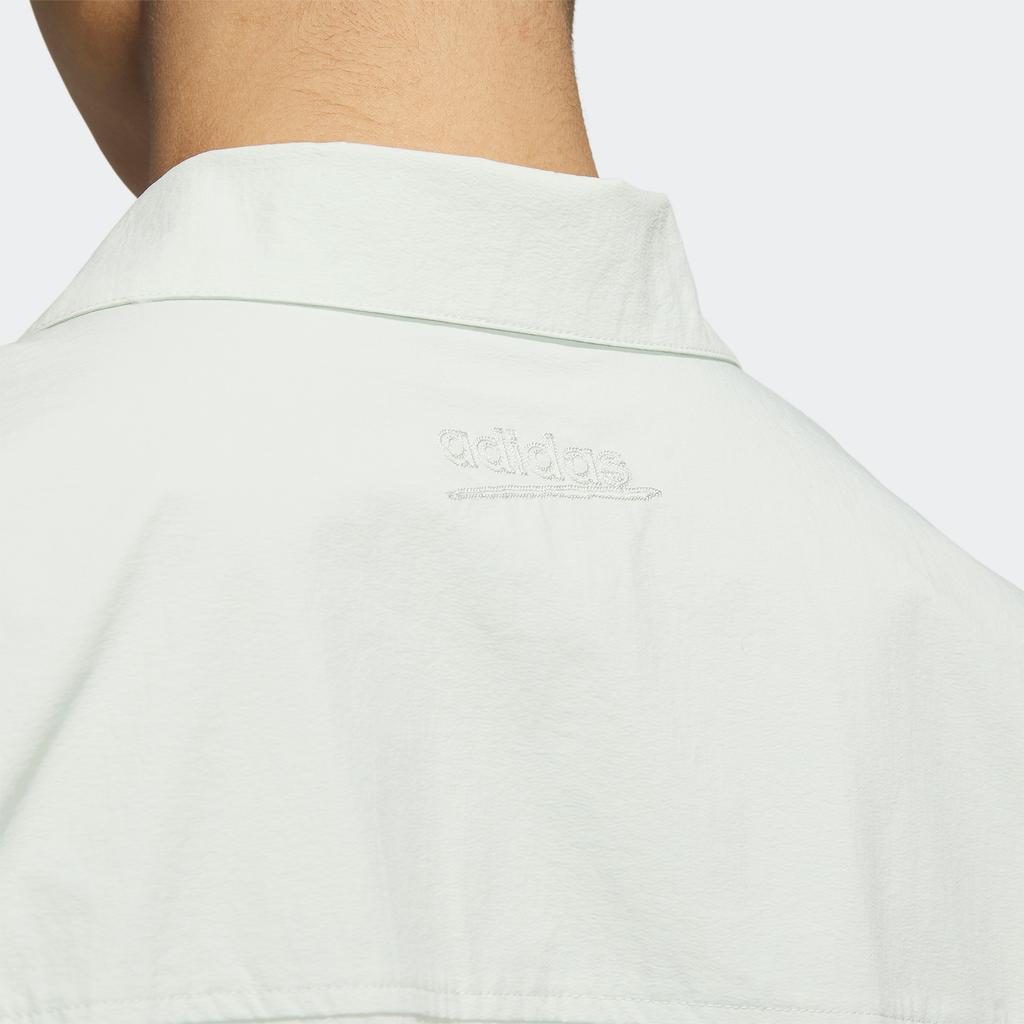 Adidas Originals Trefoil Short Sleeve Sports Shirt Men Tops Linen-Green IK8625