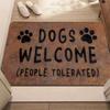 Hummingbird Welcome Hope You Like Ms Rachel Dogs Welcome Print Non-Slip Entryway Mat for Home Decoration In Brown Beige