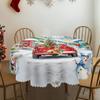 1 Piece Christmas-Themed Tablecloth, Multiple Sizes, Cute Truck And Puppy Pattern Decorative Tablecloth, Printed Tablecloth, Christmas Party Gathering