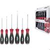 Set of 6 Striking Screwdrivers - Wiha - Flat Tip - Slot 3.5/4.5/5.5/6.5 - Phillips PH1/PH2