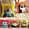Fashion Warm Daily P-Pudgy Penguins Art Cushion Cover Pillowcase Anti-Dustmite Living Room Sofa Decor Cushion Room