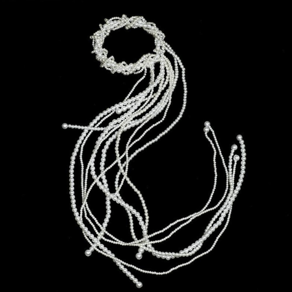 Exquisite Flower Hair Clip Elegant Bride Hair Vine Pearl Tassels Hair Accessories Wedding Dress