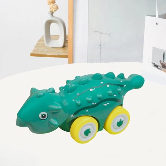 Pull Back Dinosaur Car Toys for Kids Cartoon Dino Figures Vehicle