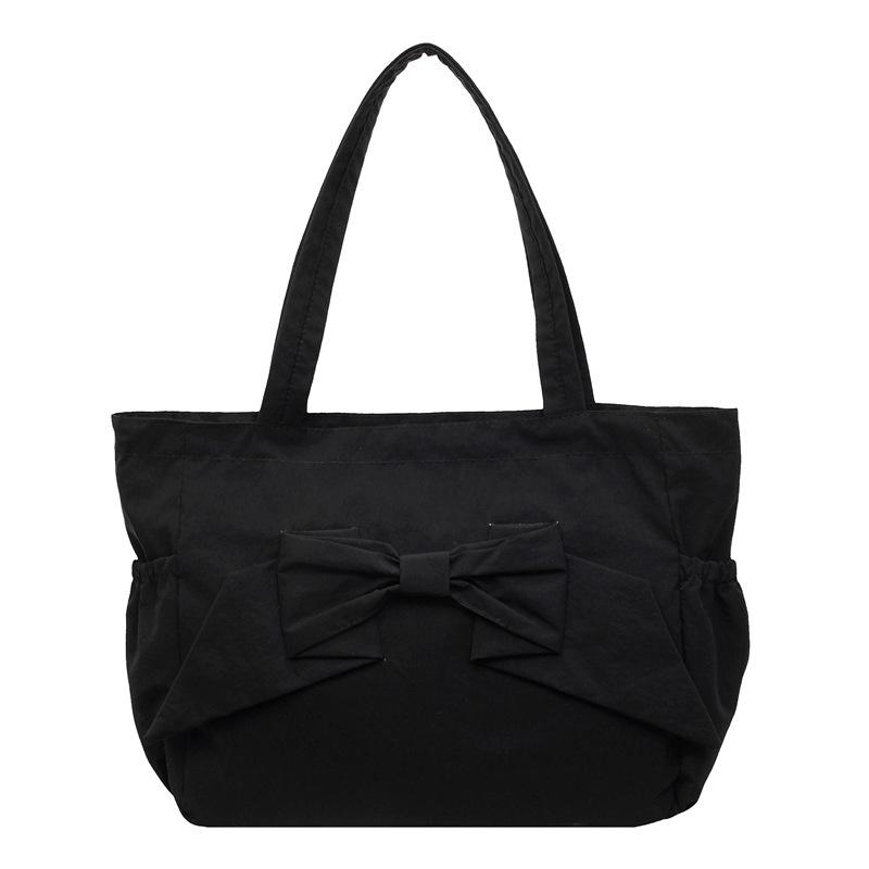 Japanese Style Tote Bag for Women Large Capacity Bow Shoulder Bag Fashi and Versatile Commuting Bag College Student Fashi