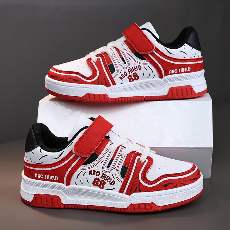 Longhong Spring and Autumn Middle-aged and Older Children's Boys' Sports Shoes Natal Children's Leisure Red Tide Girl Board Shoes