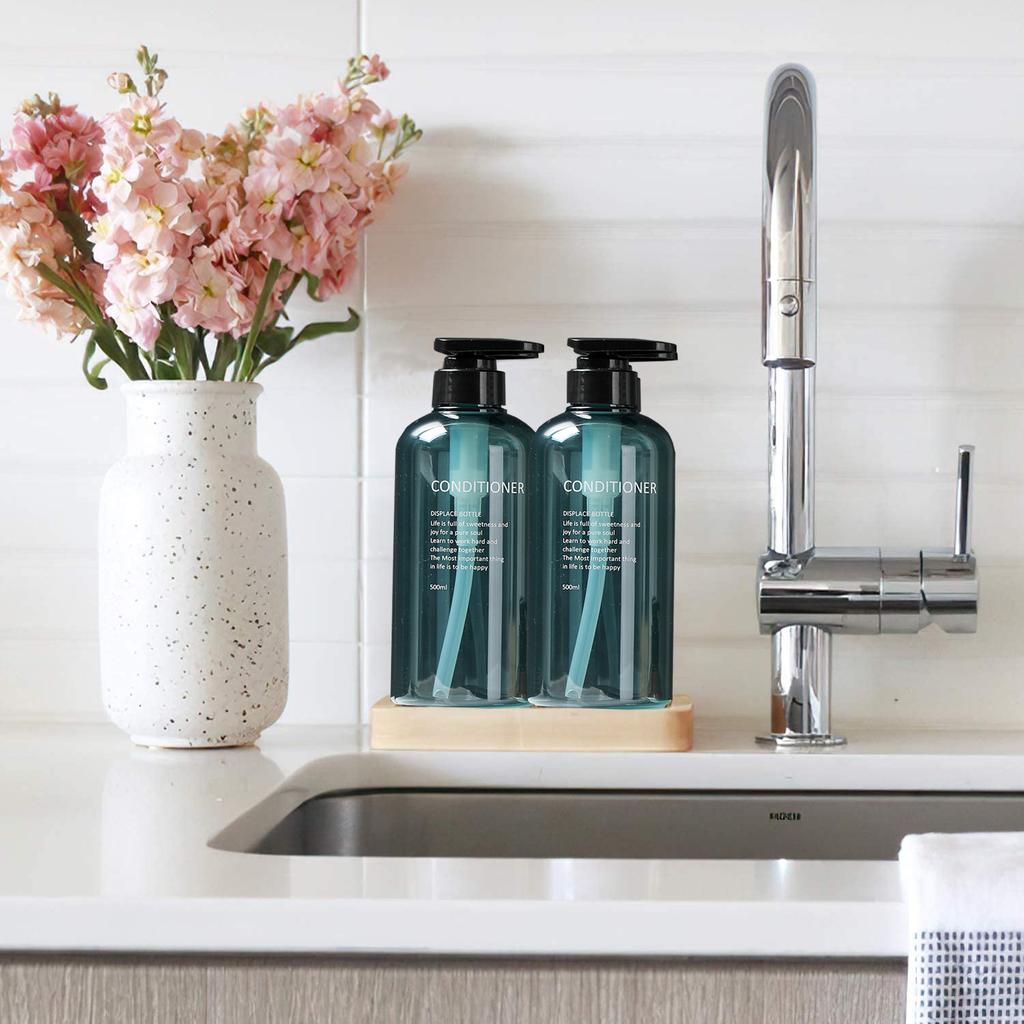 Travel Refillable Bottles Set Shampoo Dispenser Pump Bottle Round Shoulder Lotion Body Wash Hand Soap Container Plastic Portable 100ml/250ml
