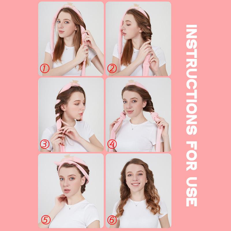 4-piece Curling Tool Set Hair Stick No Heat Hair Curler Lazy Hair Rollers Sleeping Curling Styling Tools