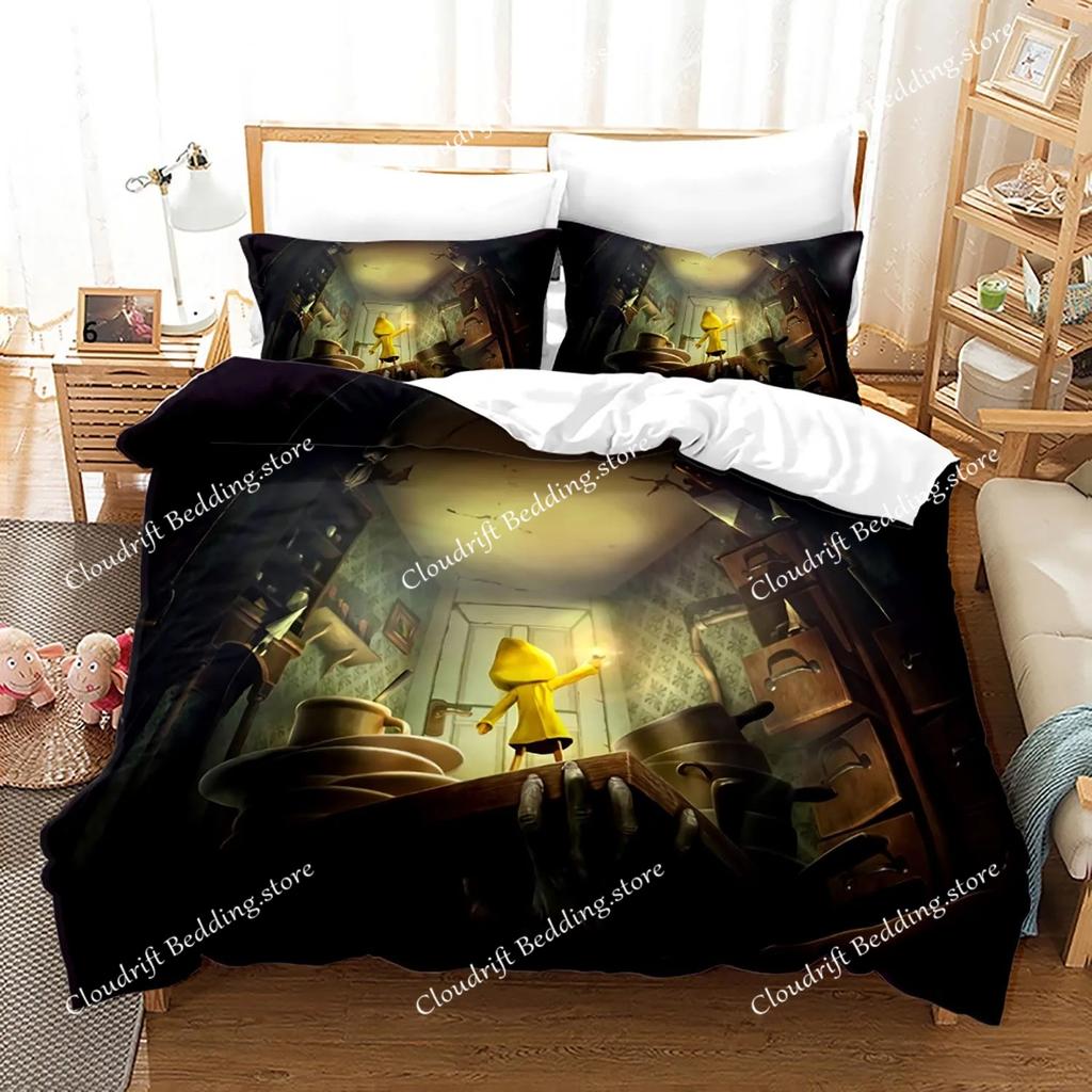 Little Nightmares Bedding Set Single Twin Full Queen King Size Bed Set Adult Kid Bedroom Duvet Cover Sets 3D Anime Bed Sheet Set