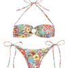 New European & American Tie-Up Bow Bikini Set: Fashionable Women's Two-Piece Swimsuit