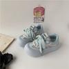 Cream Platform Bread Shoes Female Ugly Cute Summer Breathable Mesh Big Head White Shoes Tide