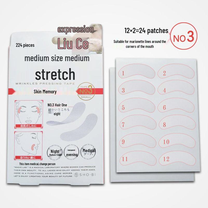 Auf Lager: Fluss, Wassertropfen, Nasolabialfalte, Zornesfalte, Krähenfüße, Stirnaufkleber - Wie auf Douyin gesehen