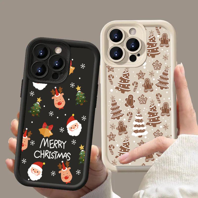 Santa Claus Elk Snowman Christmas Phone Case For Xiaomi Mi 15 14T 14 13T 13 12 11 Lite 4G NE Poco X6 X5 X3 F5 F6 M6 X7 Pro Cover