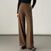 Women's Autumn 2025 High-Waisted Lyocell Wool Pants - Narrow to Wide-Leg, Drapey, Floor-Length Trousers.