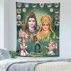 Indian God Shiva Tapestry Wall Hanging Walls Cloth Gold Ganesha Temple Elephant  Wall Carpet Beach Yoga Mat Home Decor Tapestry