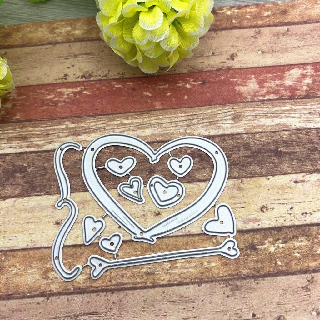 Love Heart Decoration Metal Cutting Dies Stencil for DIY Scrapbooking Photo Album Embossing Paper Cards Crafts Diecuts