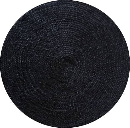 

Черный домашний индийский джутовый ковер ручной работы ручной работы 90cm x 90cm естественный