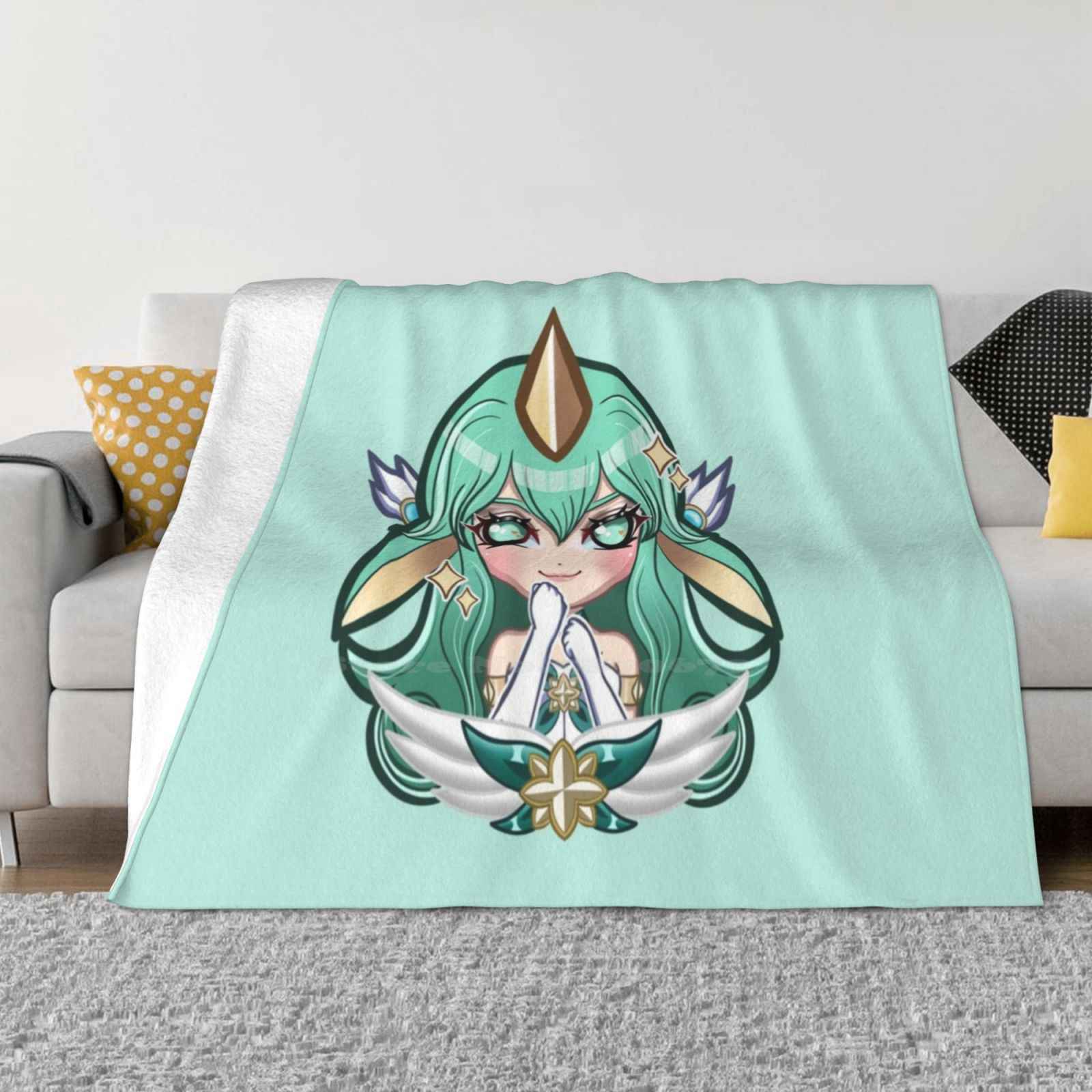 Soraka Star Guardian Four Seasons Comfortable Warm Soft Blanket Star Guardian Soraka Esports Chibi Riot Games 30x40in