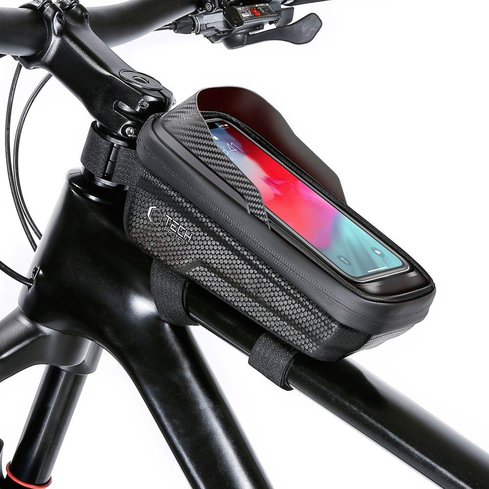 Bike frame bag with phone compartment 1l - black