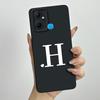 For Infinix Smart 6 Plus Case Infinix Smart6 Plus Phone Case X6823C Cute Initial Letters Square Soft Silicone Back Cover Fundas