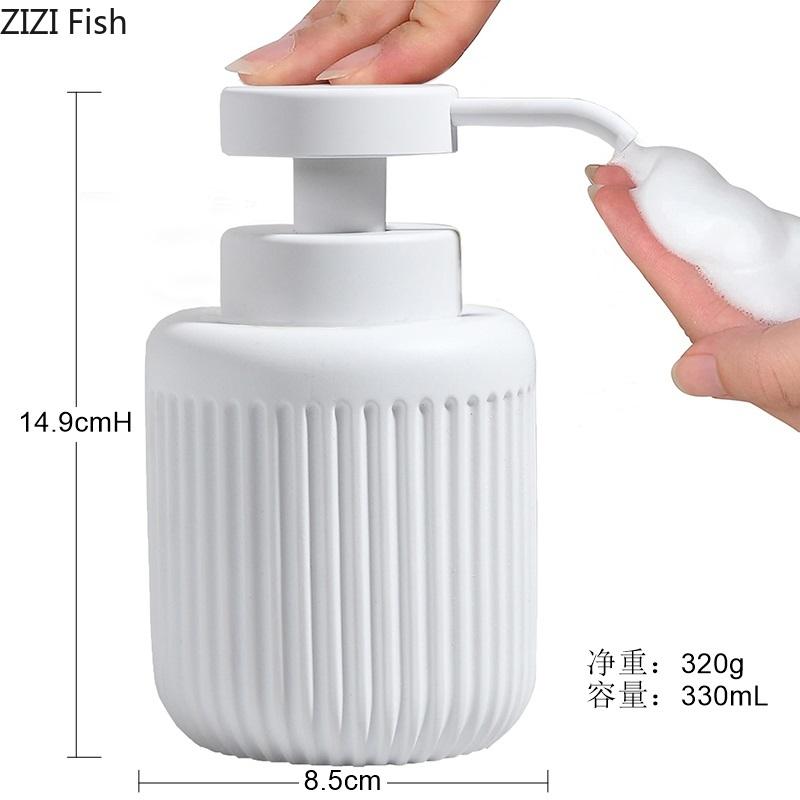Schaum-Handdesinfektionsmittelflasche, einfacher Seifenspender aus Harz, Badezimmer-Duschgel-Fülldruckflasche, Badezimmerzubehör für Zuhause